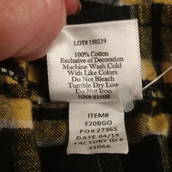Boxercraft PJ Pants w/pockets Wilcox W & Lightning Bolt Class Of 2019 - Picture 7 of 7